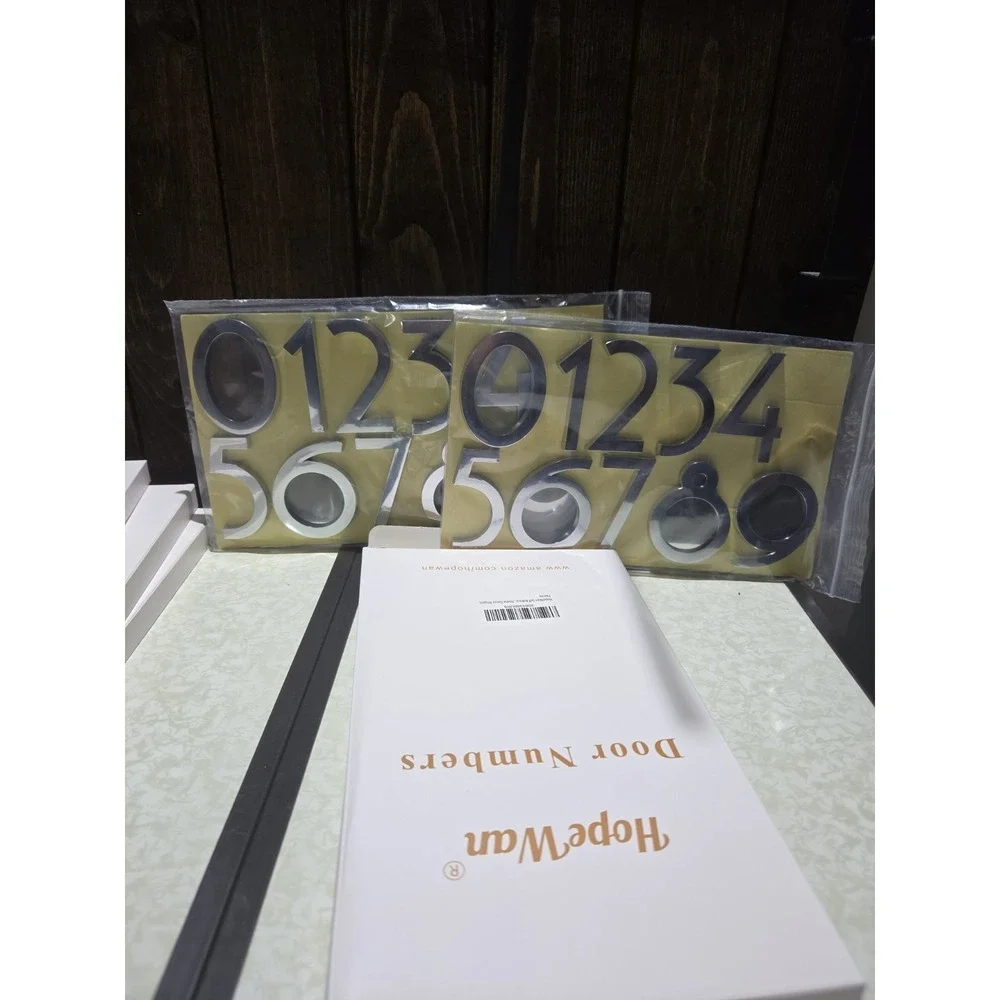 20 PCS Silver Mailbox/ Door Numbers Self Adhesive